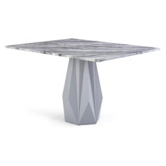 Modern and Luxury Quartz Dining Table No.2, Wood and Marble Futuristic Table