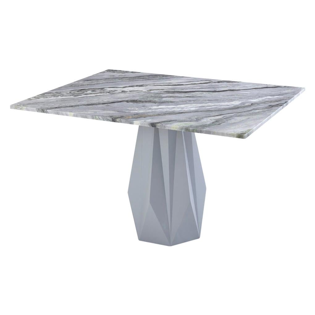 Modern and Luxury Quartz Dining Table No.2, Wood and Marble Futuristic Table For Sale