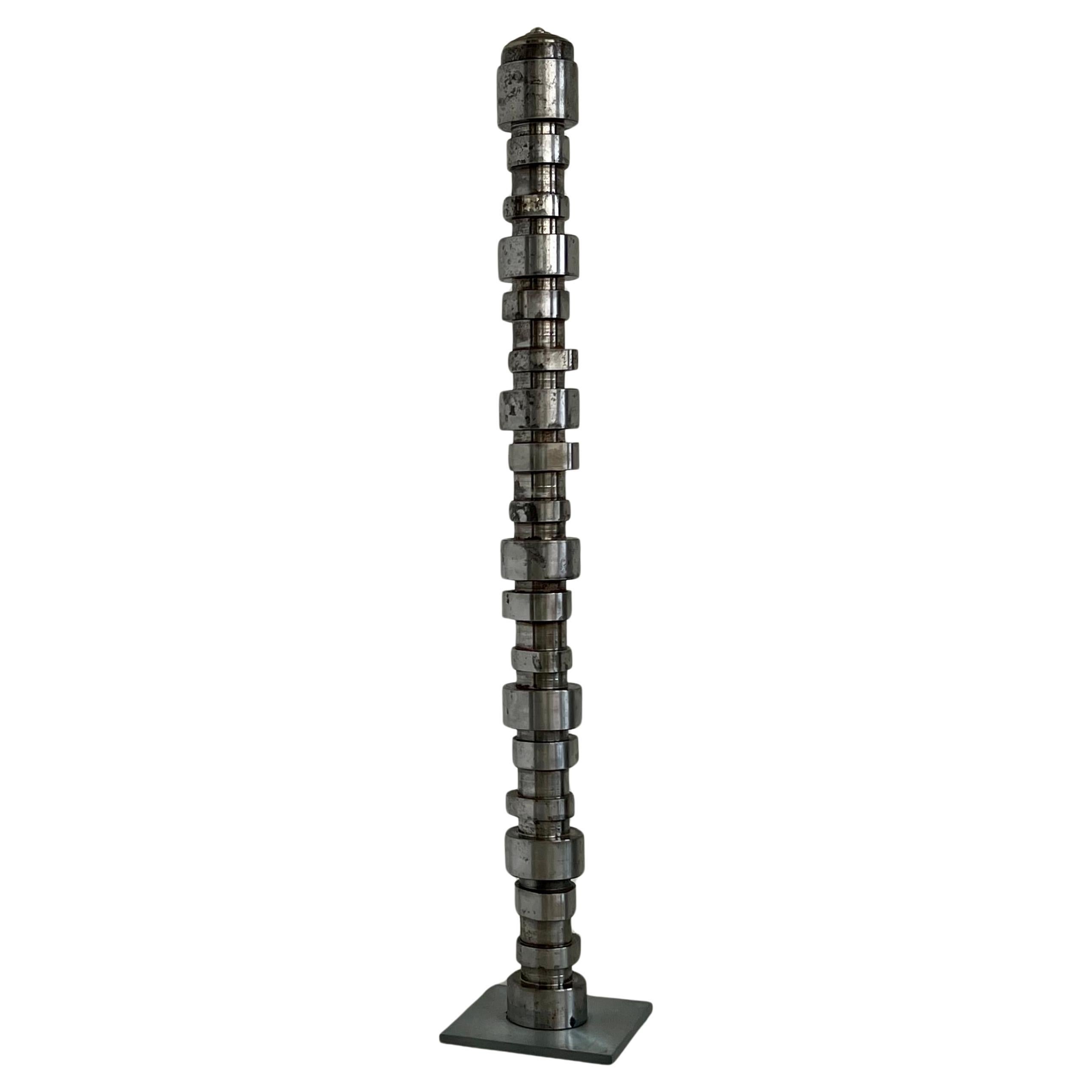 Modern and minimal Metal sculpture, abstract art metal layers by Spinzi Milano
