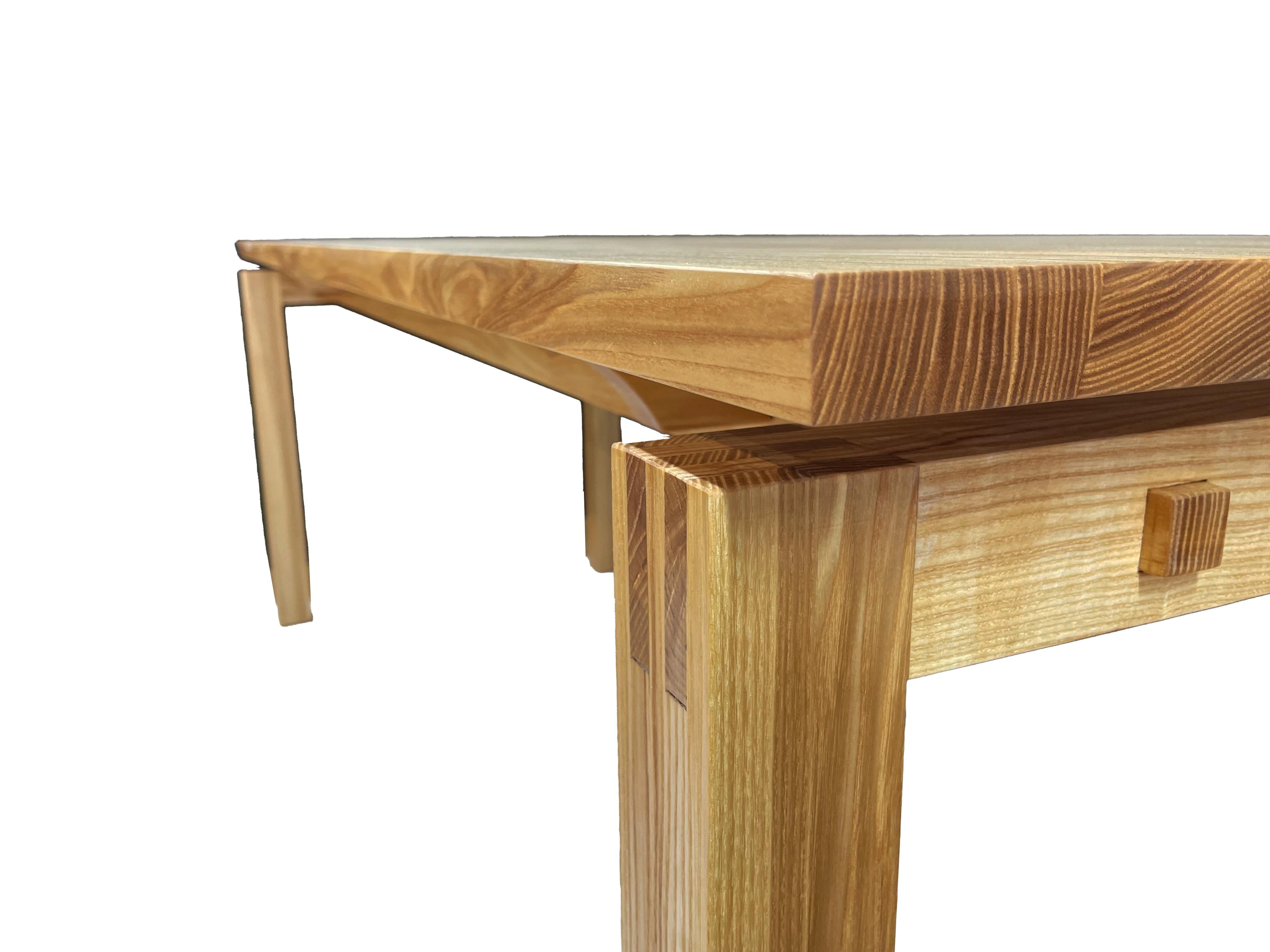 Beech Modern and solid dining table For Sale