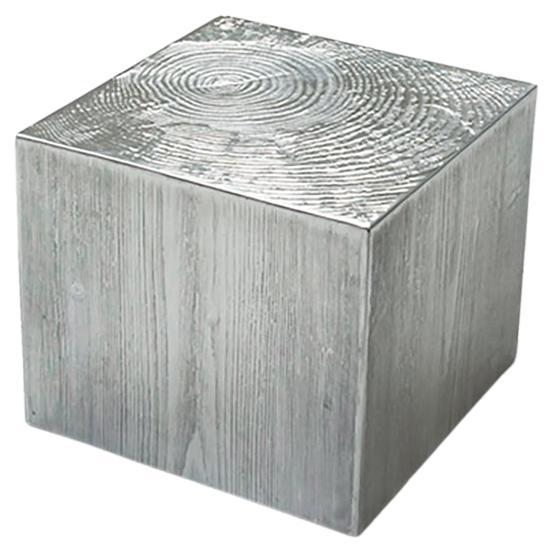 Table basse carrée moderne Andrea Salvetti Dilmos en aluminium coulé pour l'intérieur et l'extérieur