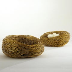 Modern Andrea Salvetti for Dilmos Armchair Gold Aluminium Cast Indoor Outdoor