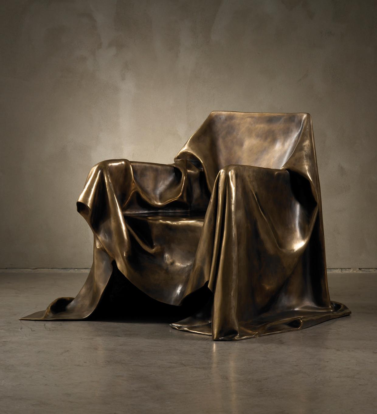 Andrea Salvetti für Dilmos, Moderne Sesselskulptur aus Bronzeguss, limitierte Auflage  (Italienisch) im Angebot