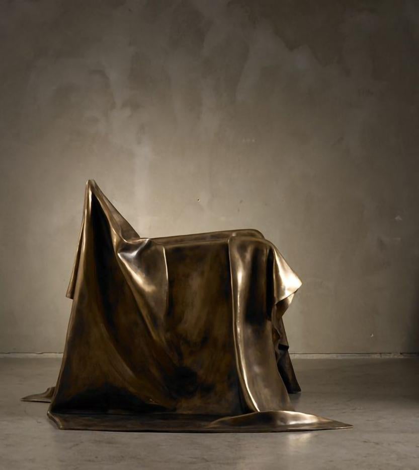 Andrea Salvetti für Dilmos, Moderne Sesselskulptur aus Bronzeguss, limitierte Auflage  (Gegossen) im Angebot
