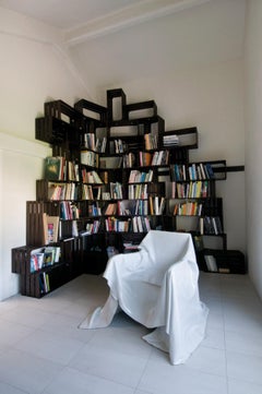 Modern Andrea Salvetti for Dilmos Milano White Armchair Lacquered Fiberglass