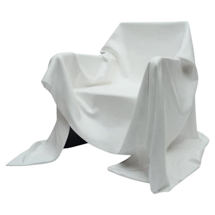 Modern Andrea Salvetti for Dilmos Milano White Armchair Lacquered Fiberglass For Sale