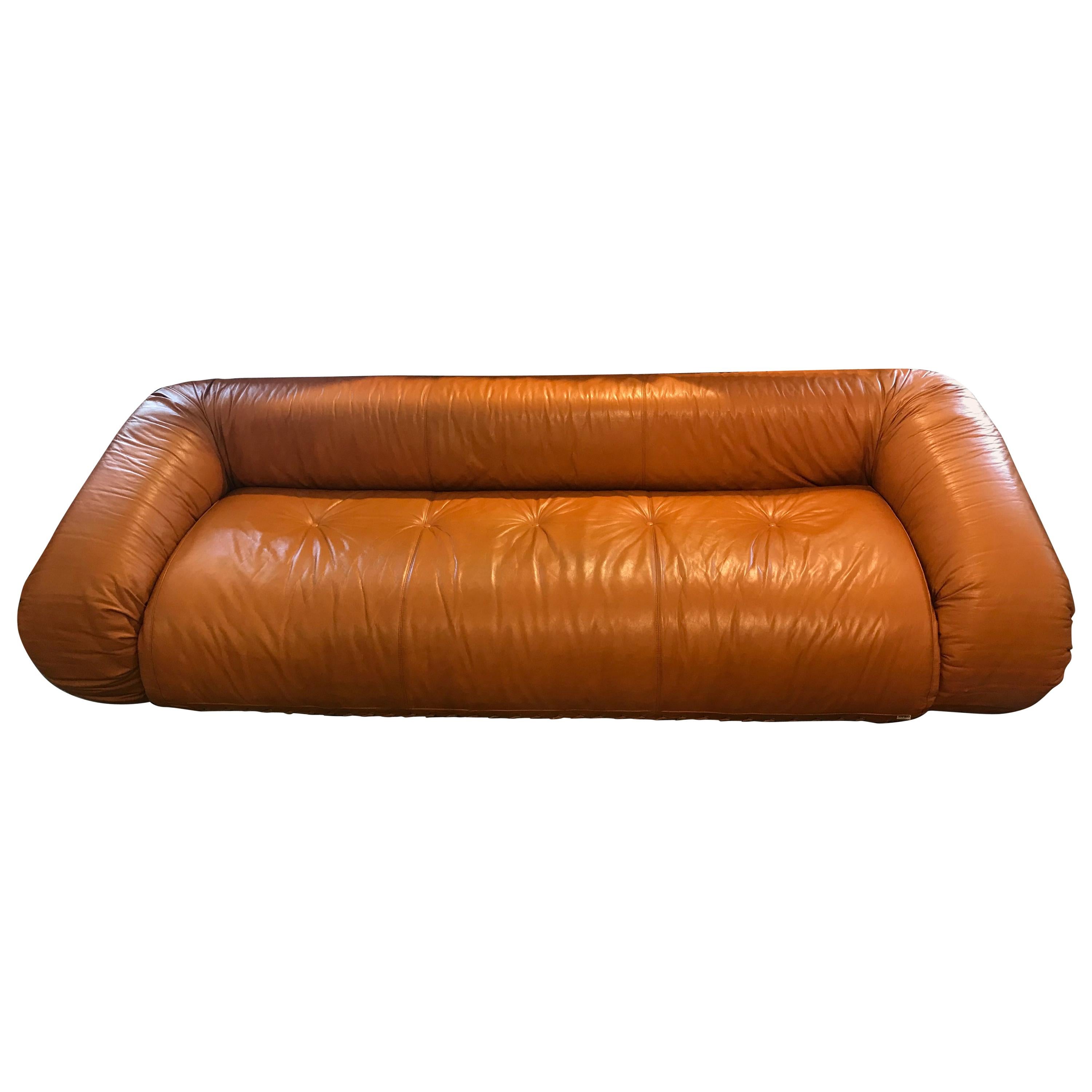 Modern Anfibio Leather Sofa Bed by Alessandro Becchi for Giovannetti