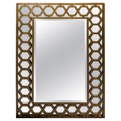 Modern Angeline Mirror with Hexagon Geometric Border by Mr. Brown London