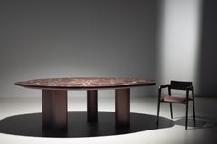 Modern Anjos Leather Dining Chairs, Burgundy, Handmade Portugal by Greenapple