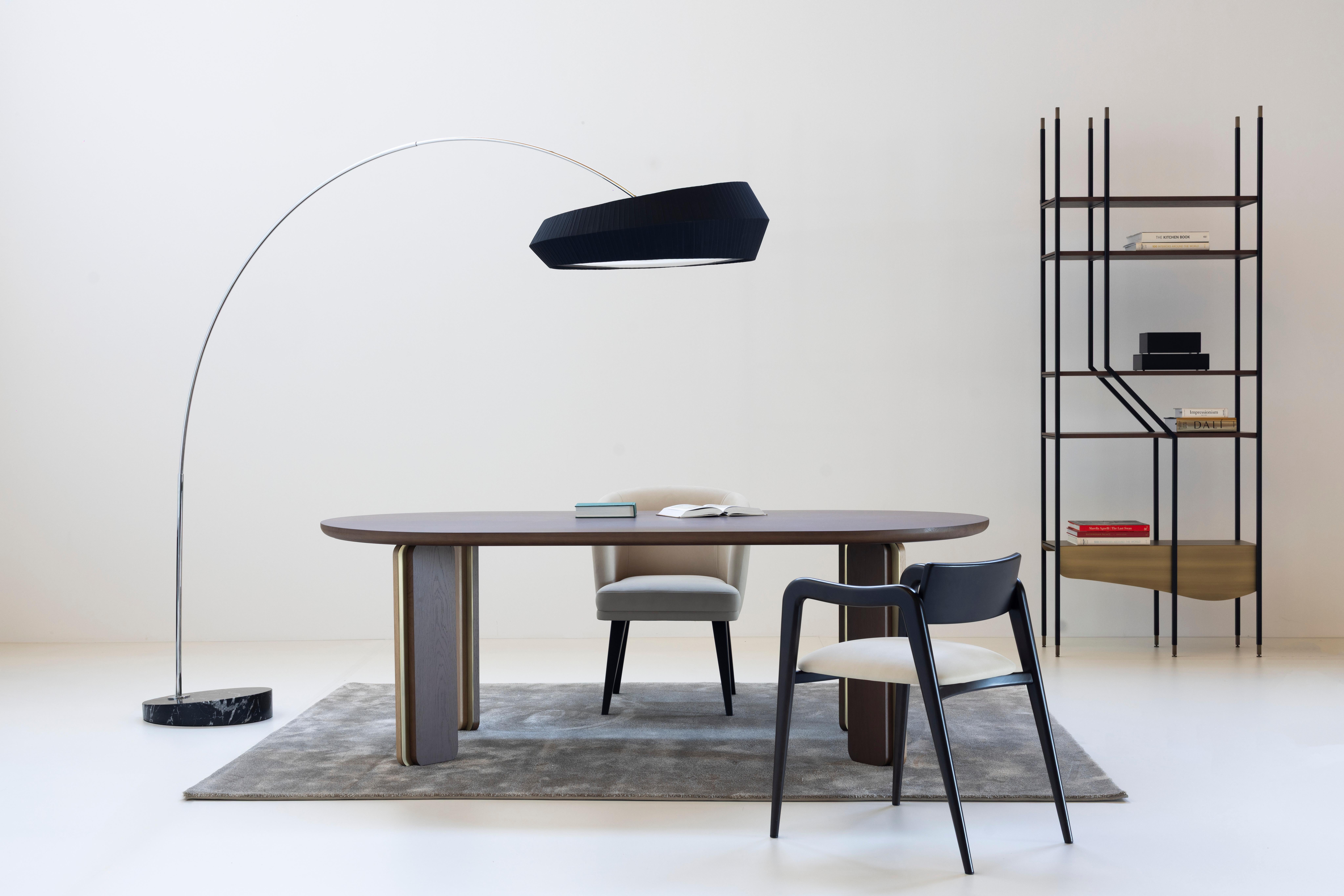Modern Anjos Dining Chairs, Light-Brown Leather, Handmade Portugal by Greenapple For Sale 8