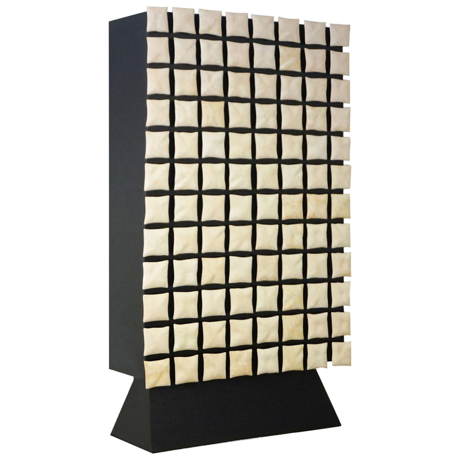 Modern Annibale Oste for Dilmos Cabinet Storage Resin Mother Pearl Effect
