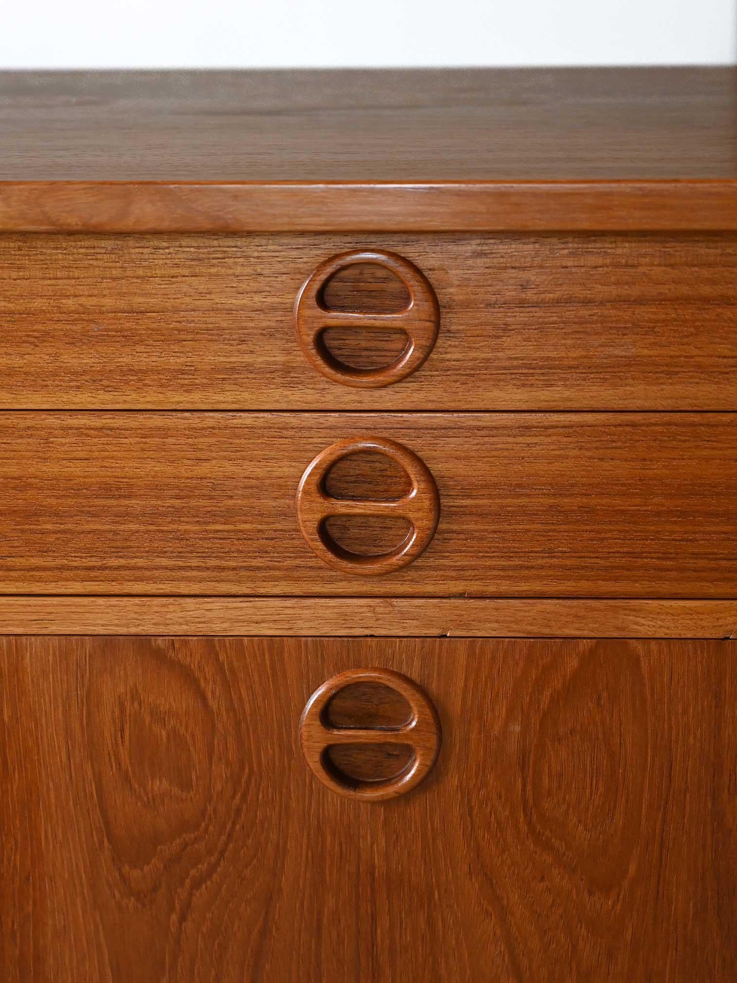 Modern antique teak sideboard 5