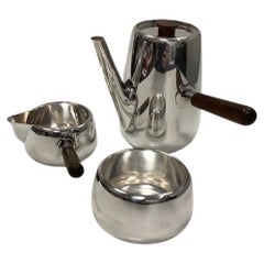 Modern Anton Michelsen Oluf Stæhr-Nielsen Sterling Silver Coffee Pot Set