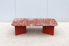 Modern Antoni Palleja for RS Barcelona Plec Rectangular Red Marble Coffee Table