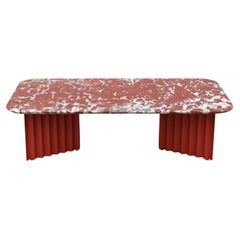 Used Modern Antoni Palleja for RS Barcelona Plec Rectangular Red Marble Coffee Table