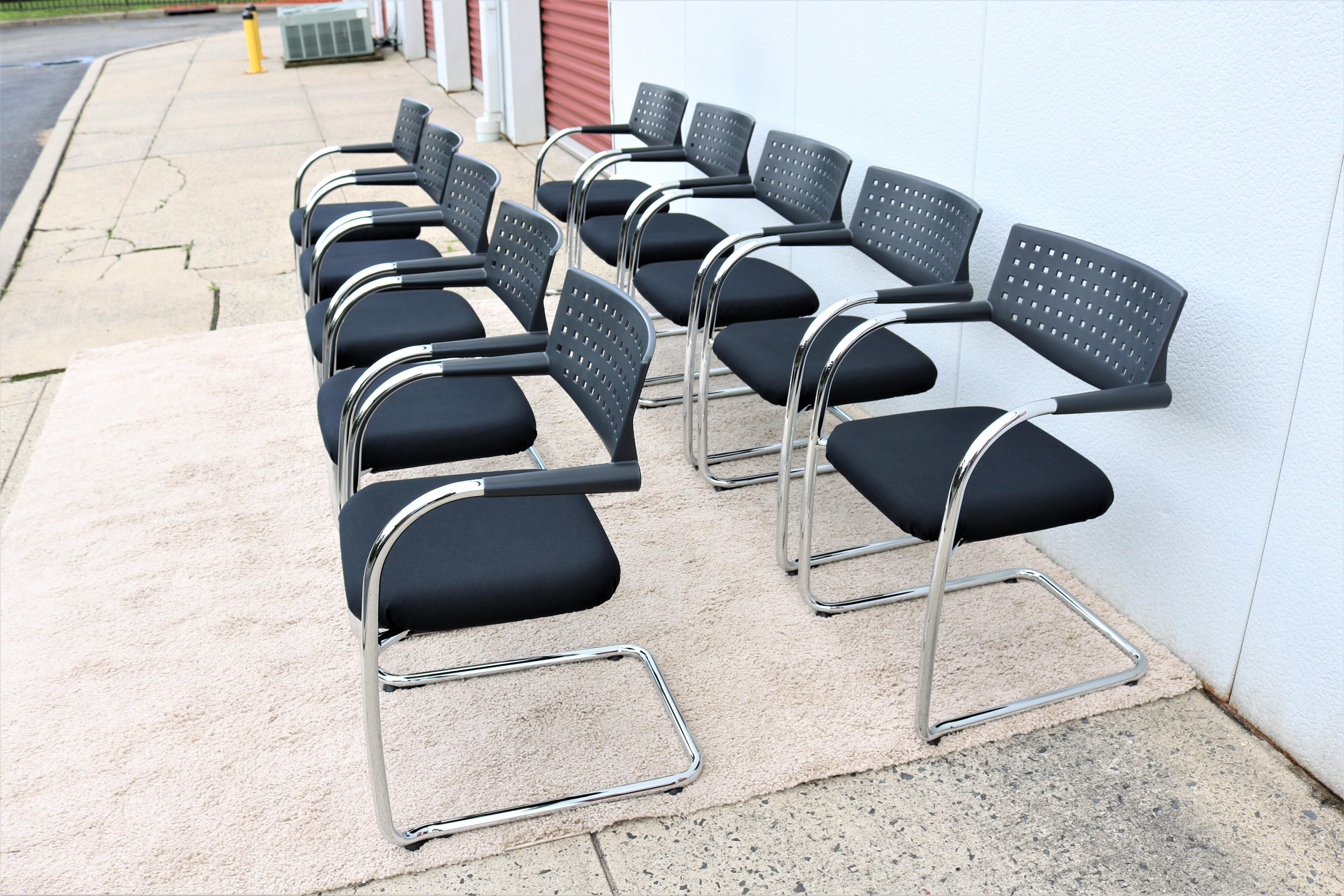 Modern Antonio Citterio for Vitra Visasoft Visavis Conference Chairs, Set of 10 In Excellent Condition For Sale In Secaucus, NJ