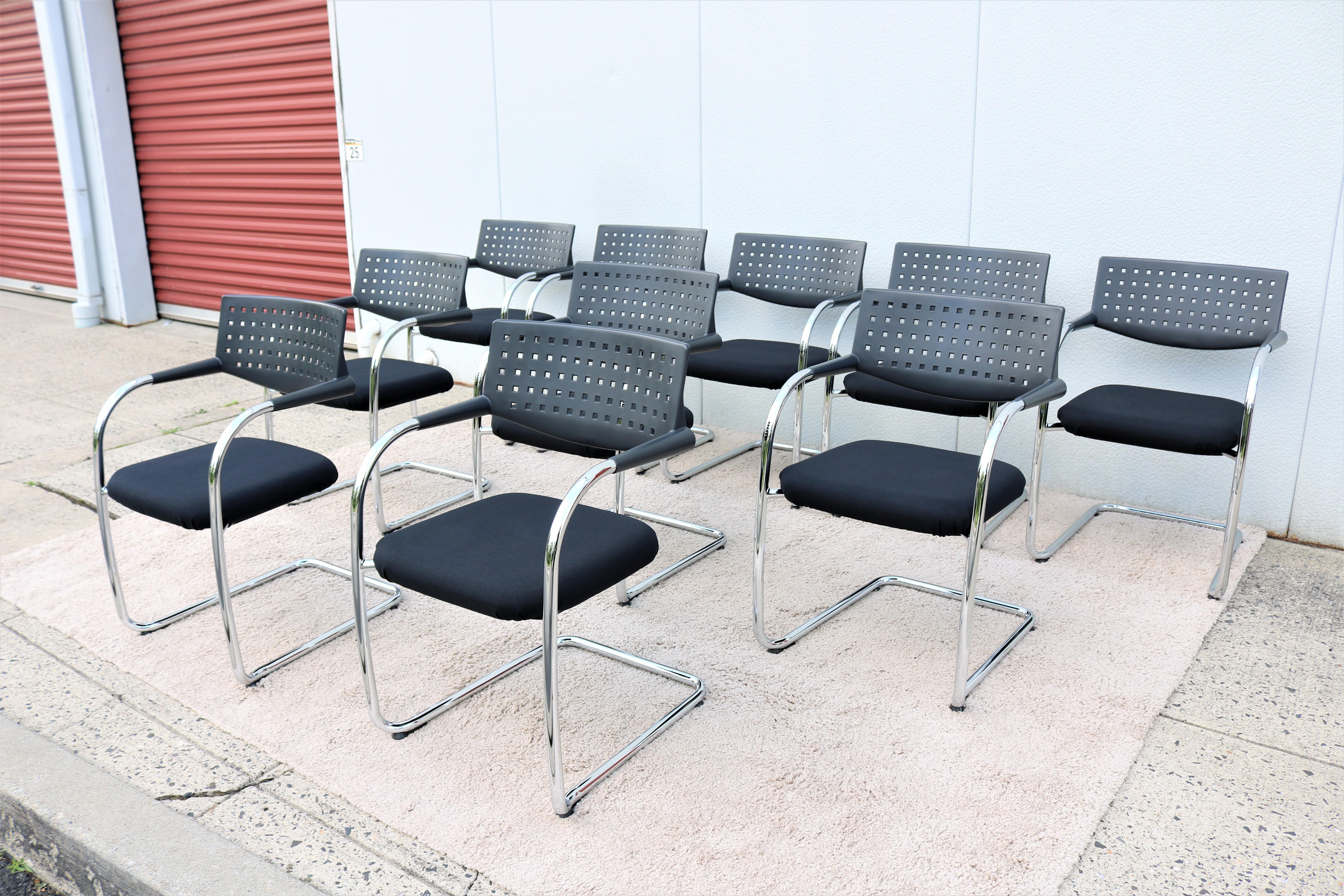 Plastic Modern Antonio Citterio for Vitra Visasoft Visavis Conference Chairs, Set of 10 For Sale