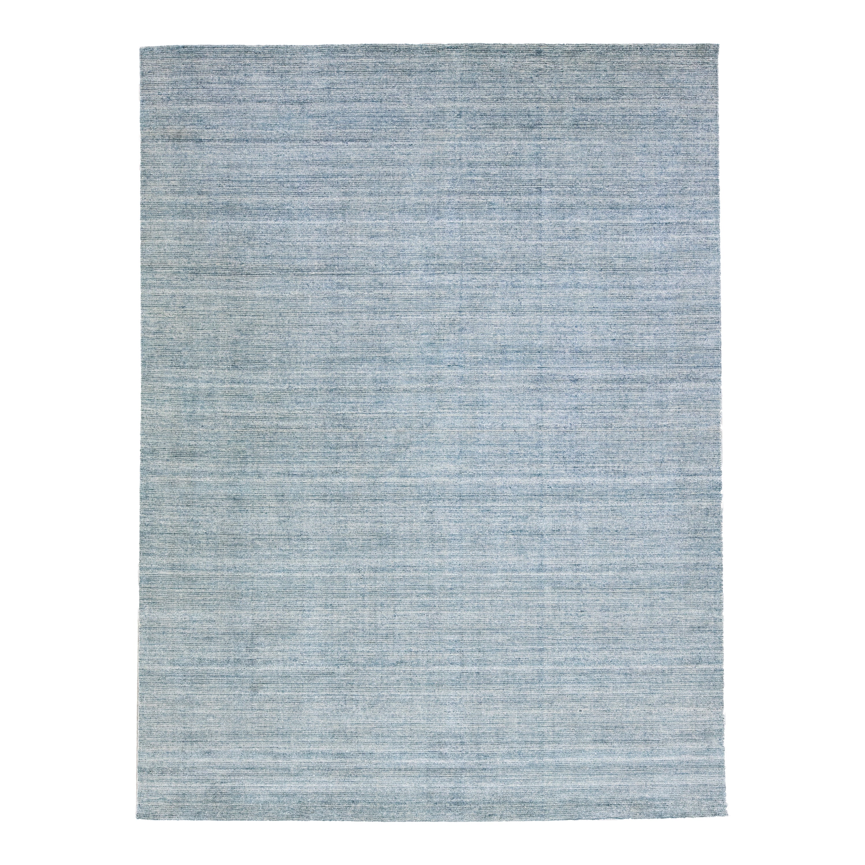 Tappeto moderno Apadana's Groove Bamboo/Silk fatto a mano di colore blu