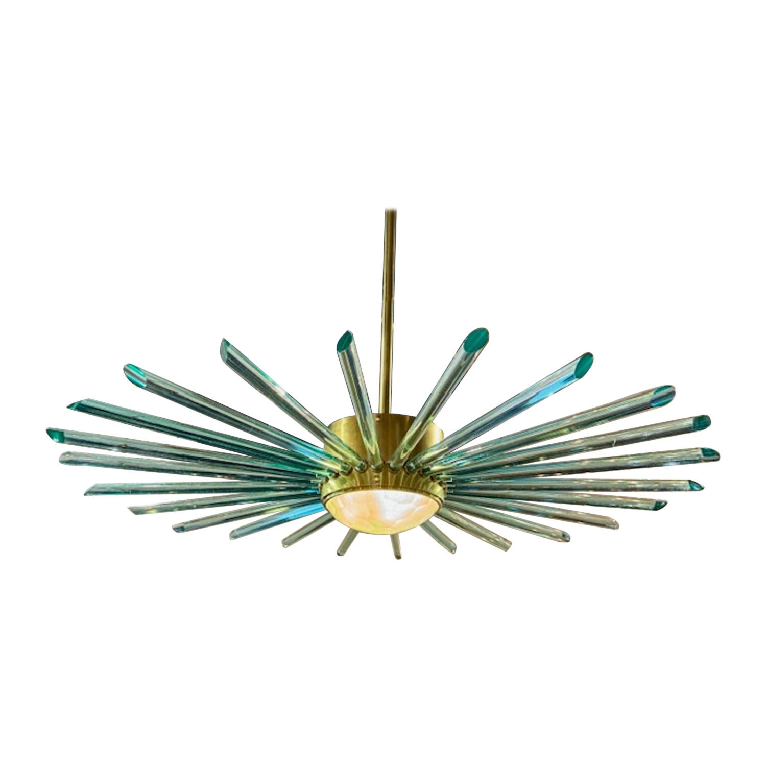 Moderner Aqua Murano Sunburst Kronleuchter im Angebot