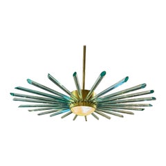 Lustre moderne en forme de soleil à Murano