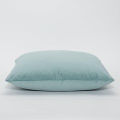 Modern Aqua Velvet Decorative Pillow by MOGUL