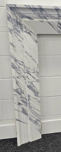 Modern Arabescato Corchia Marble Fireplace