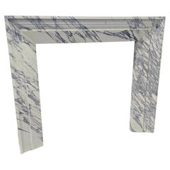 Modern Arabescato Corchia Marble Fireplace
