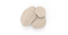 Modern Arbel Travertine Nesting Coffee Table, Set of 3, Handmade by Greenapple