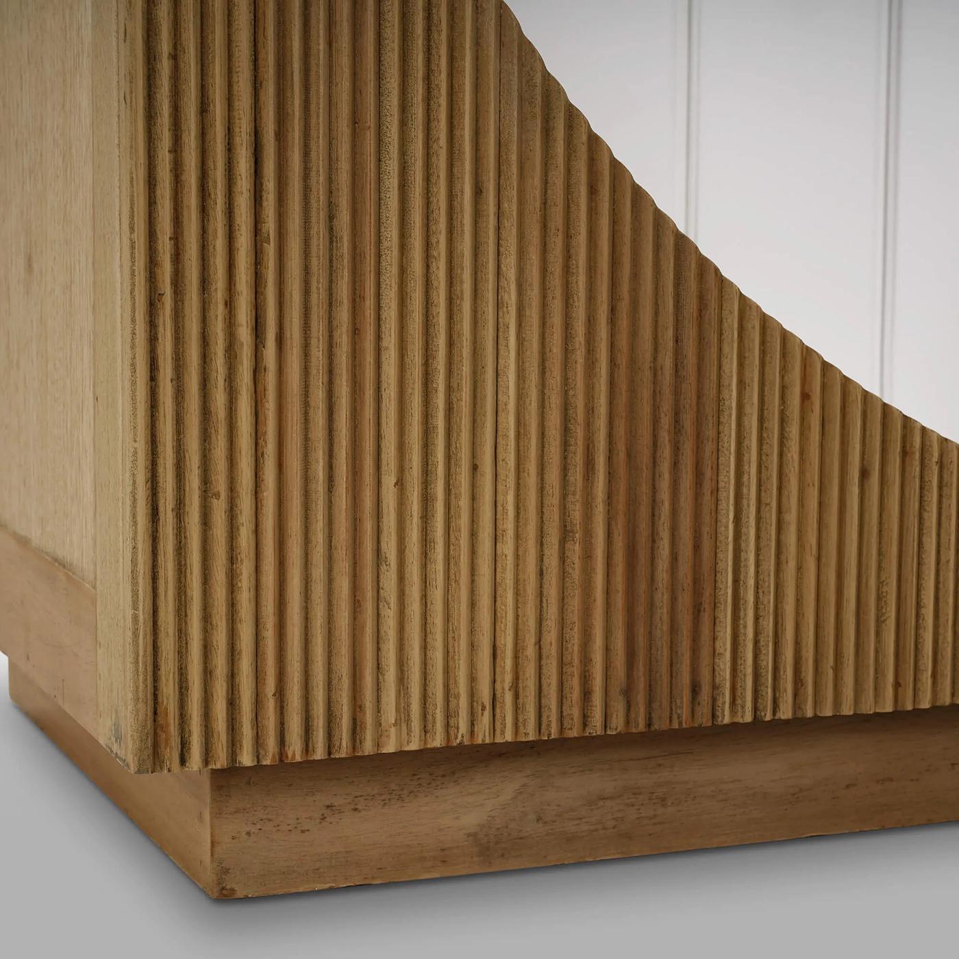 Wood Modern Arched Top Open Bookshelf For Sale