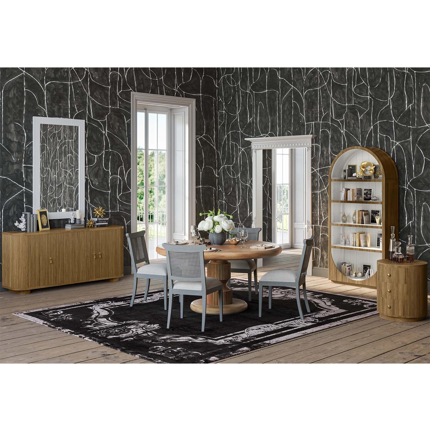 Modern Arched Top Open Bookshelf For Sale 1