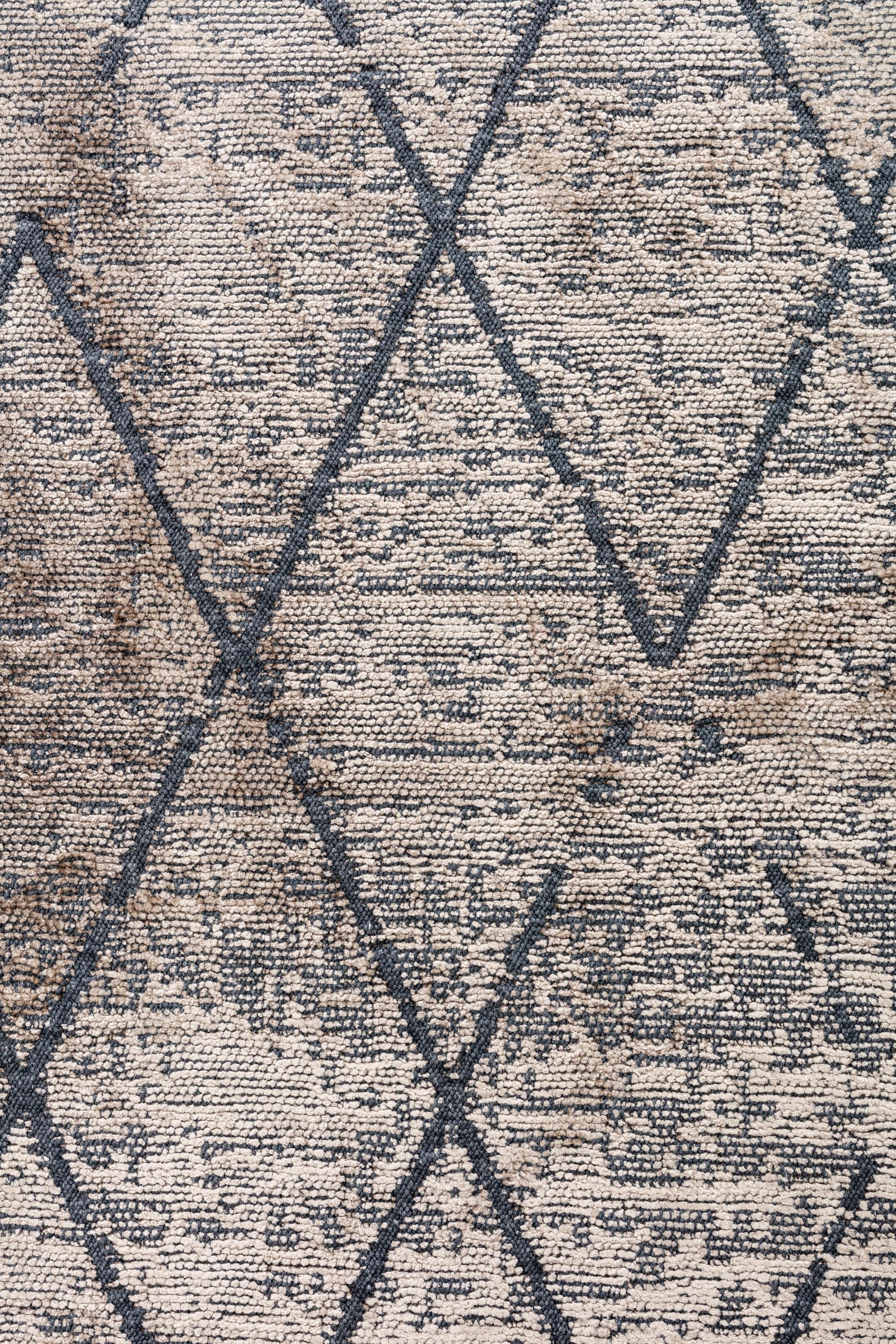 En venta: Alfombra de lujo moderna Argyle  (Gris) 5