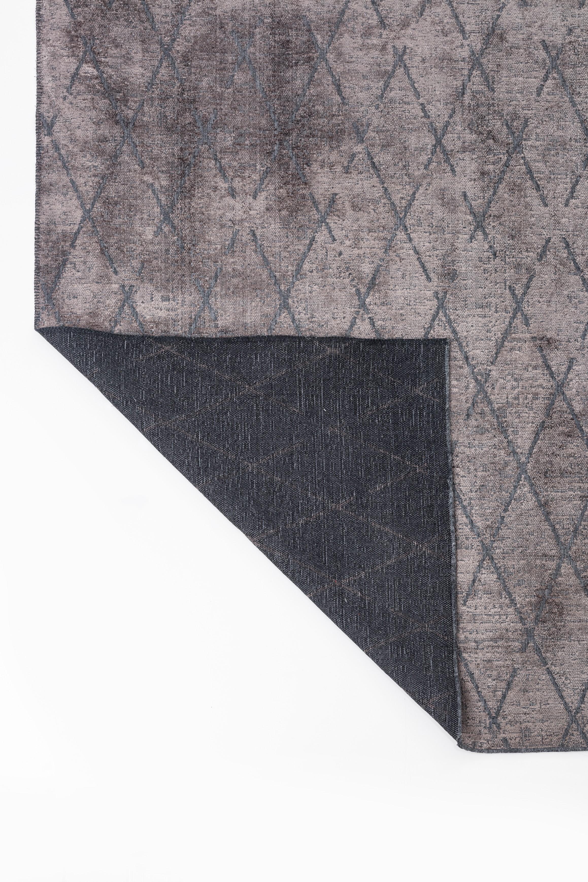 En venta: Alfombra de lujo moderna Argyle  (Gris) 3