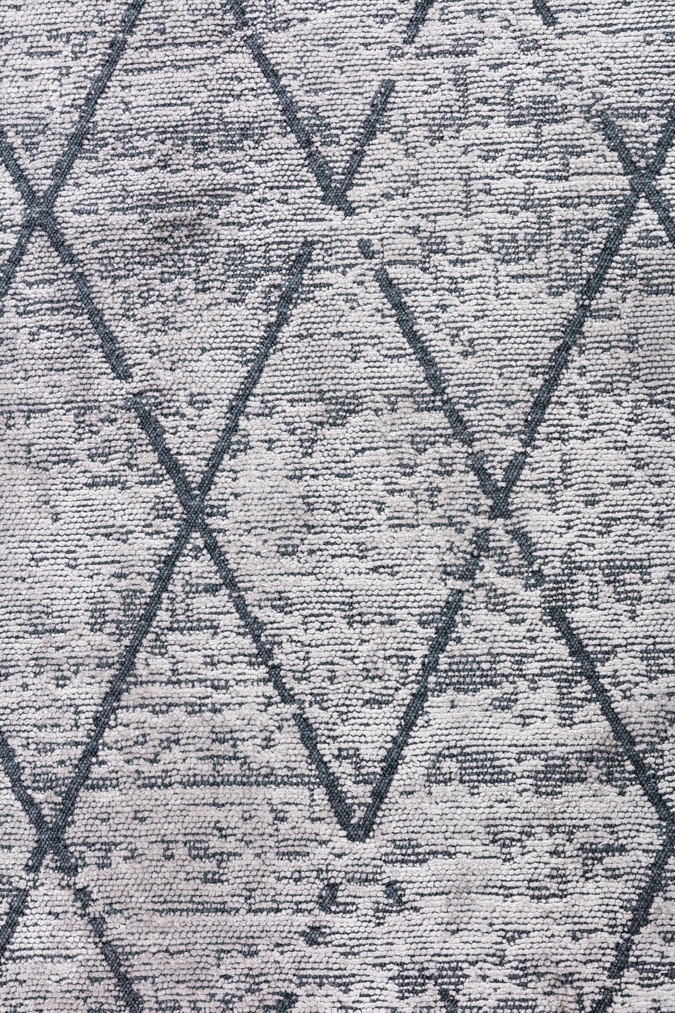 En venta: Alfombra de lujo moderna Argyle  (Gris) 5