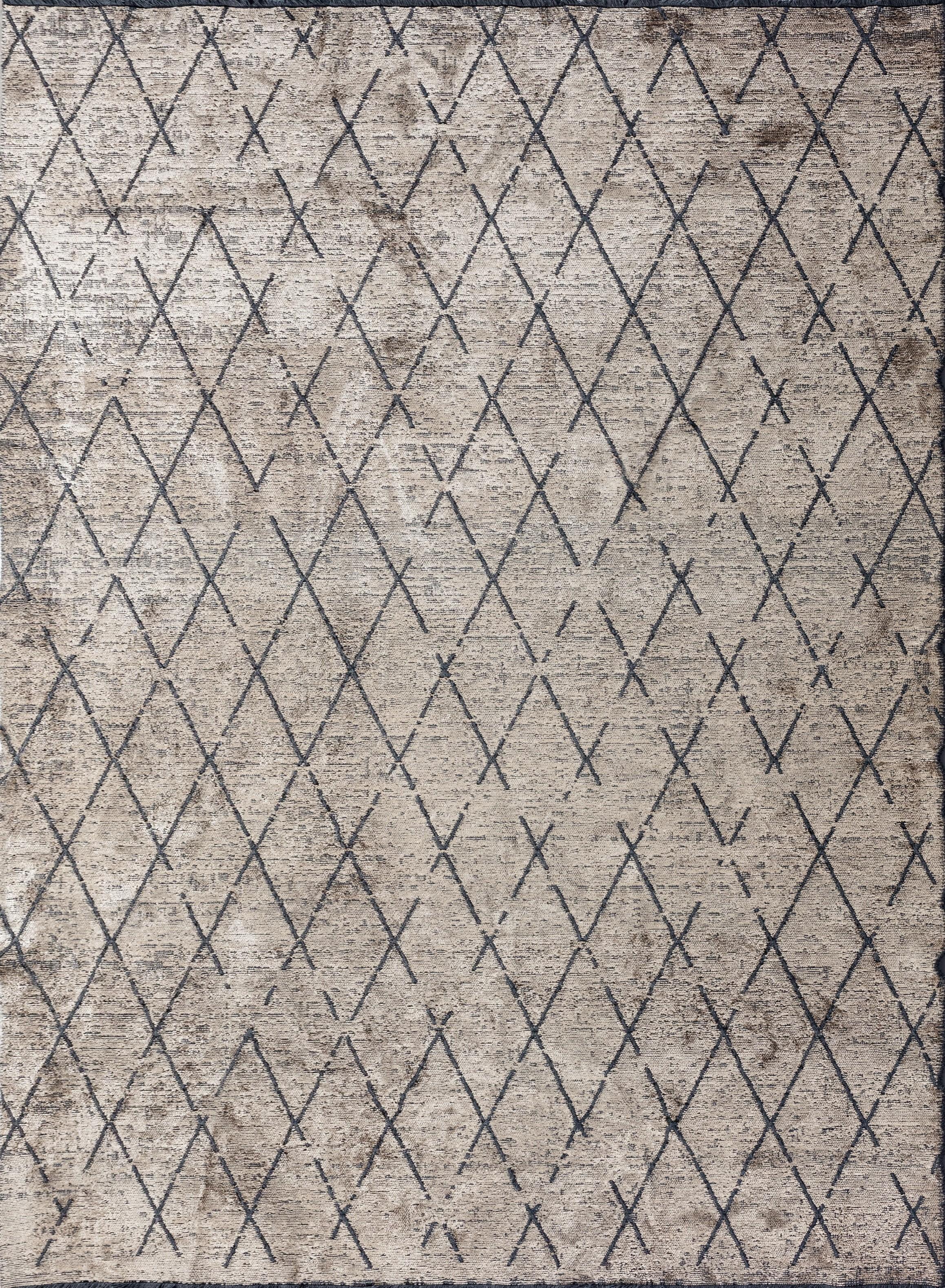 En venta: Alfombra de lujo moderna Argyle  (Gris)