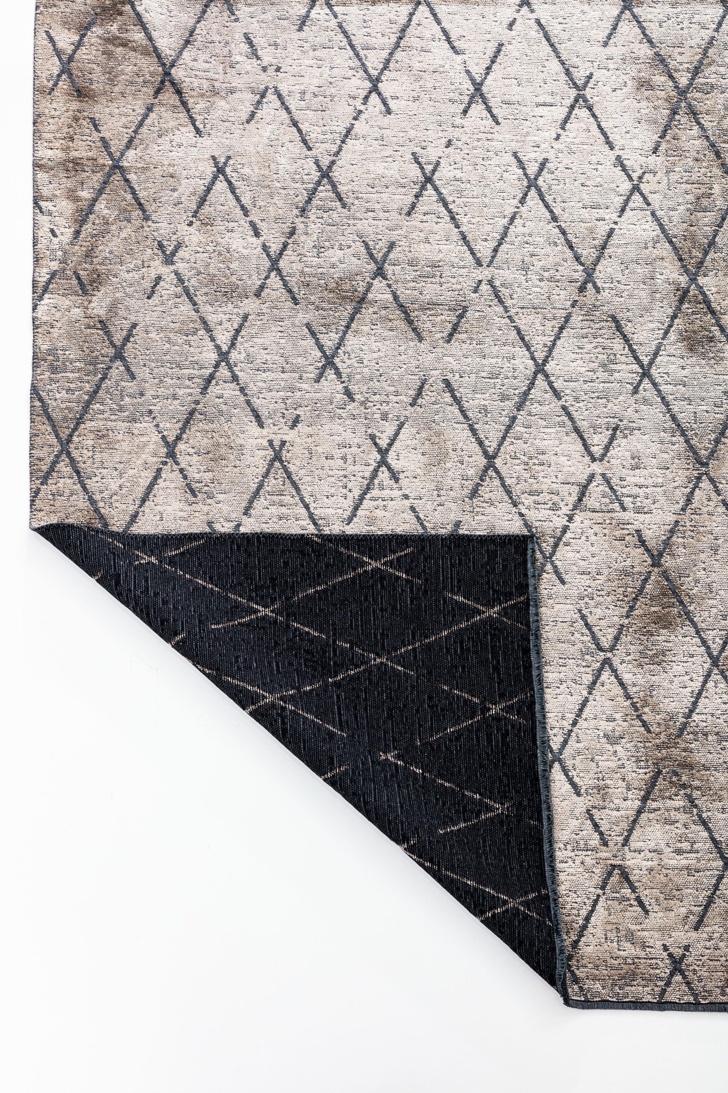 En venta: Alfombra de lujo moderna Argyle  (Gris) 3