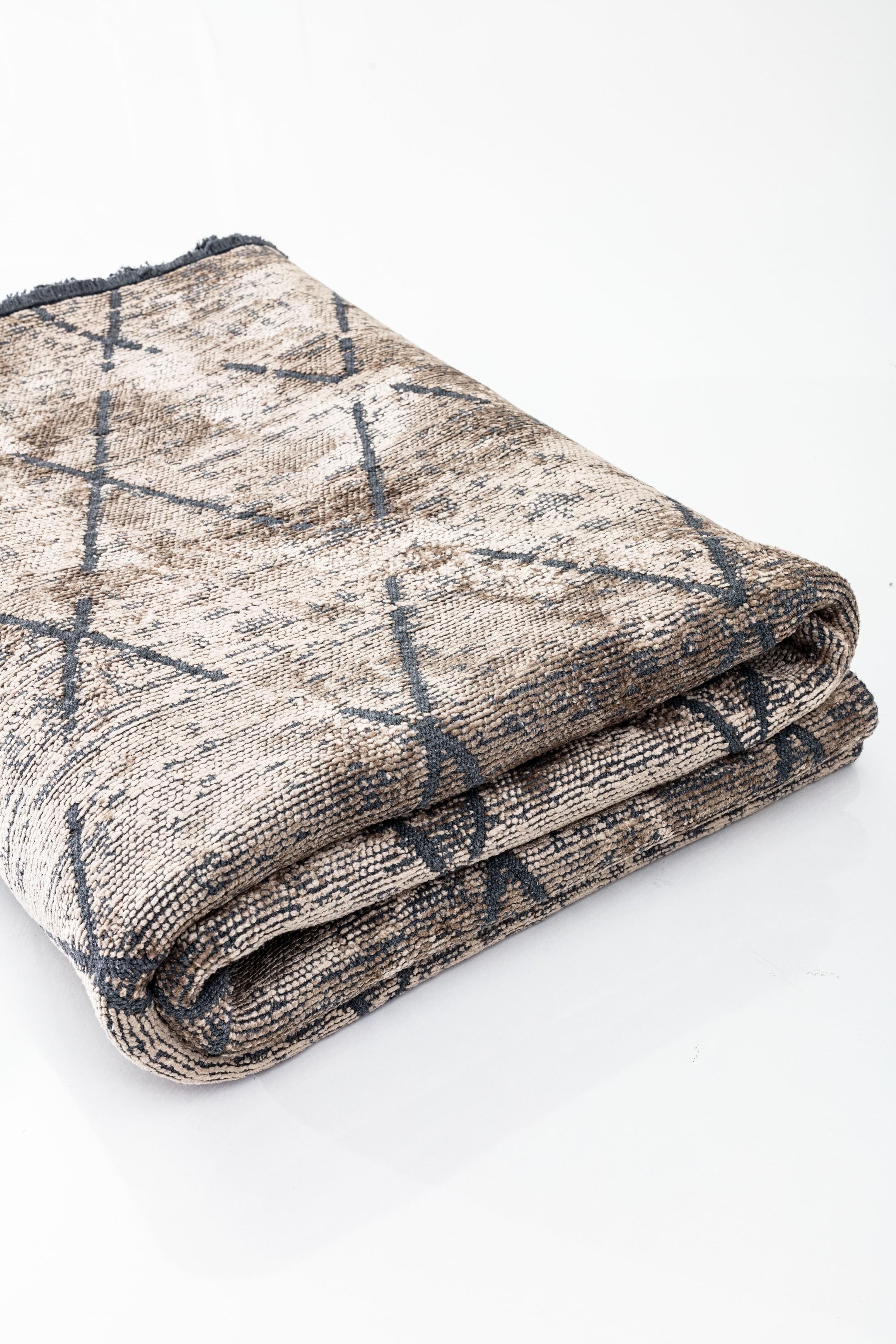 En venta: Alfombra de lujo moderna Argyle  (Gris) 4
