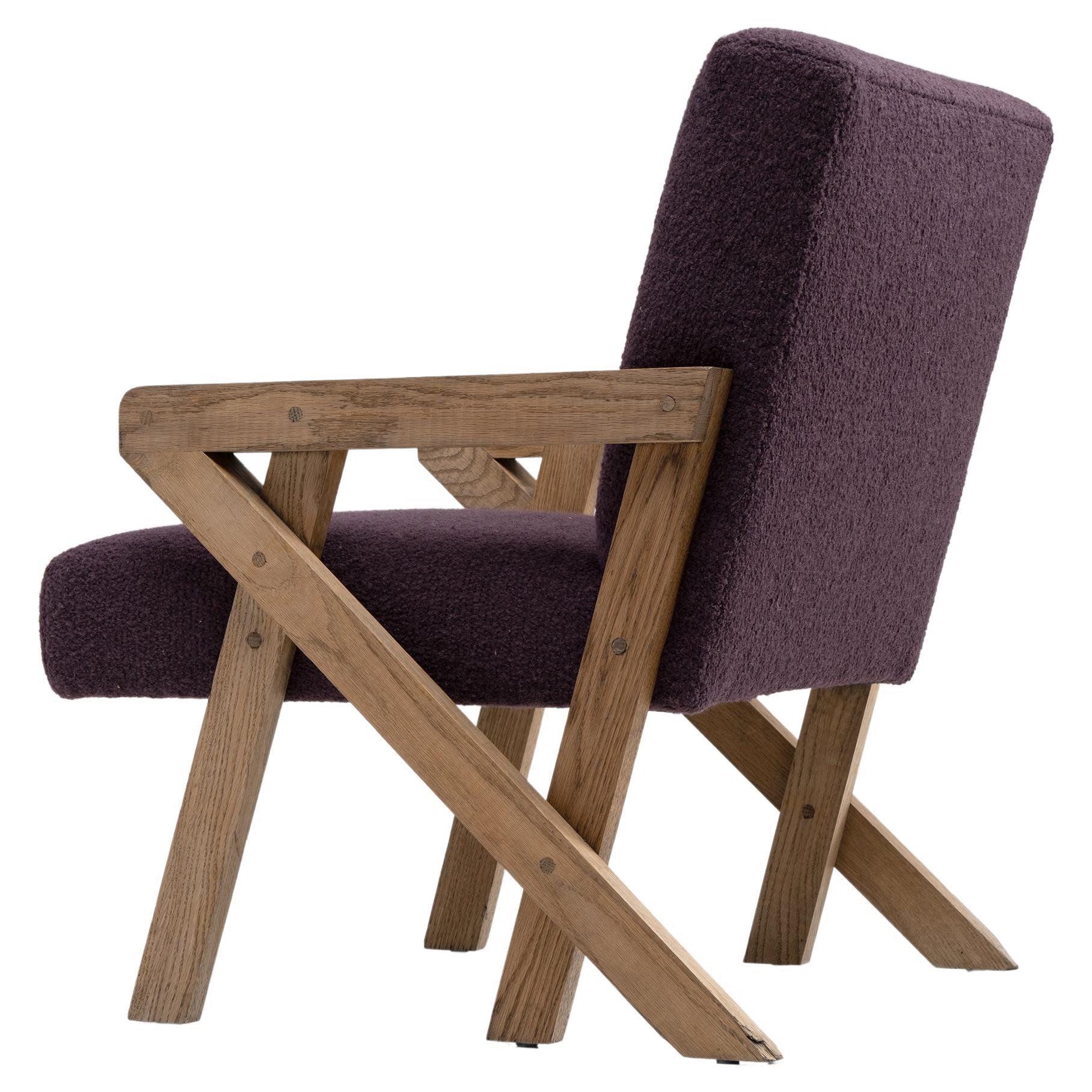 Modern Armchair by Ali Tayar in Boucle Fabric, America, Circa 2011