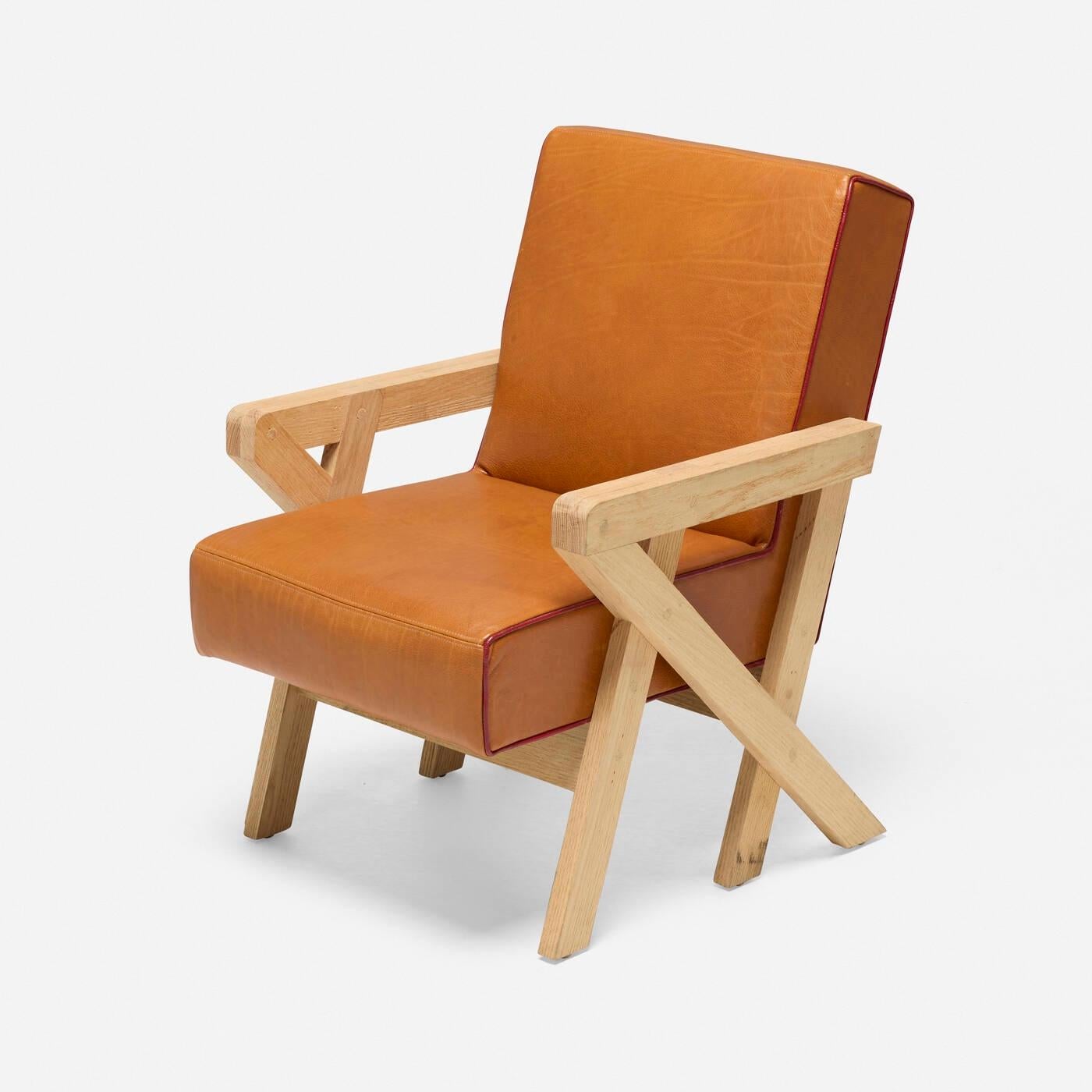 American Modern Armchair by Ali Tayar in Vinyl Upholstery For Sale