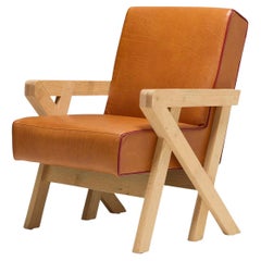 Modern Armchair by Ali Tayar in Vinyl Upholstery