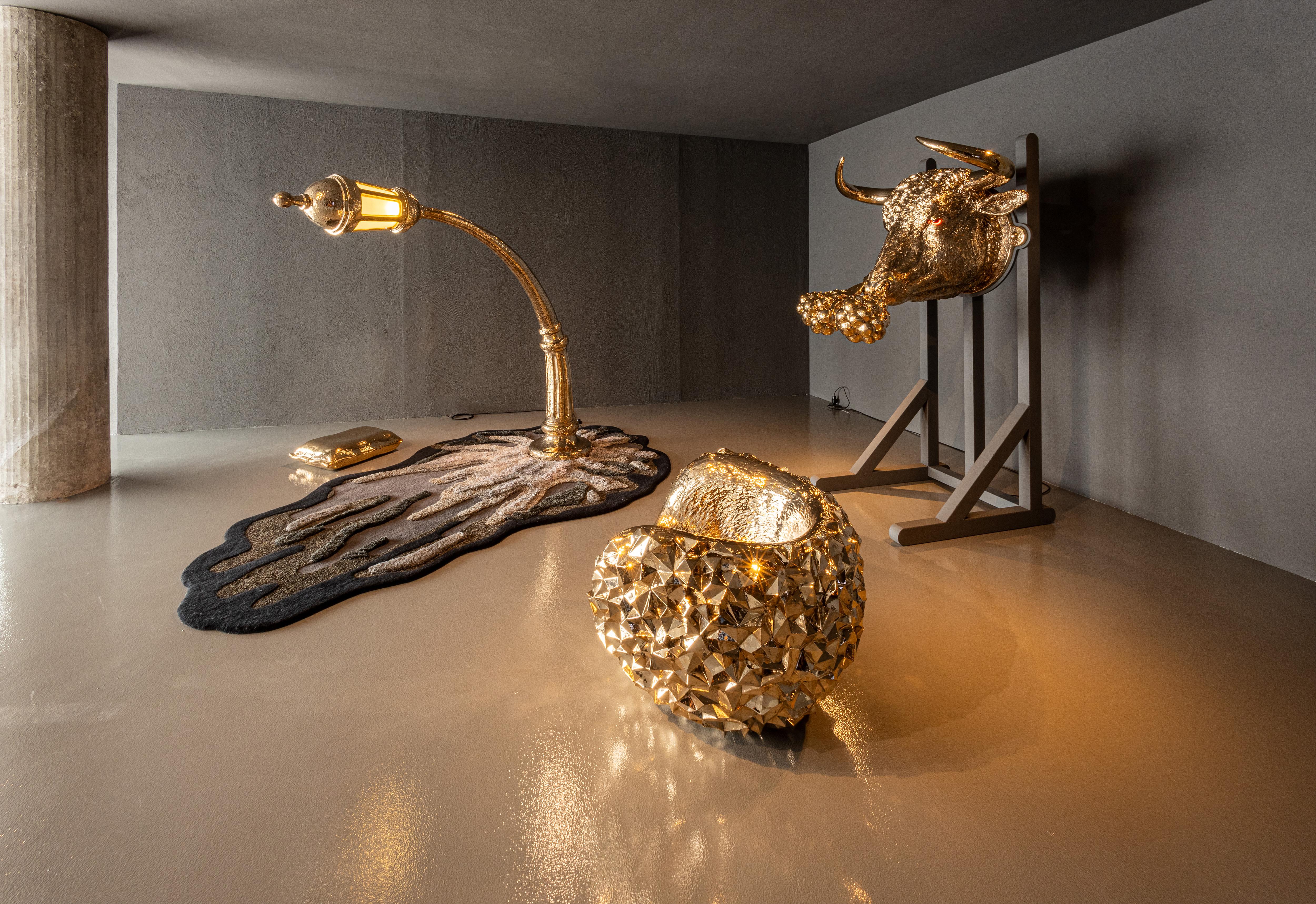 Moderner Sessel aus Bronzeguss und polierter Bronze, limitierte Auflage, StudioJob, handgefertigt im Zustand „Neu“ im Angebot in Milan, IT