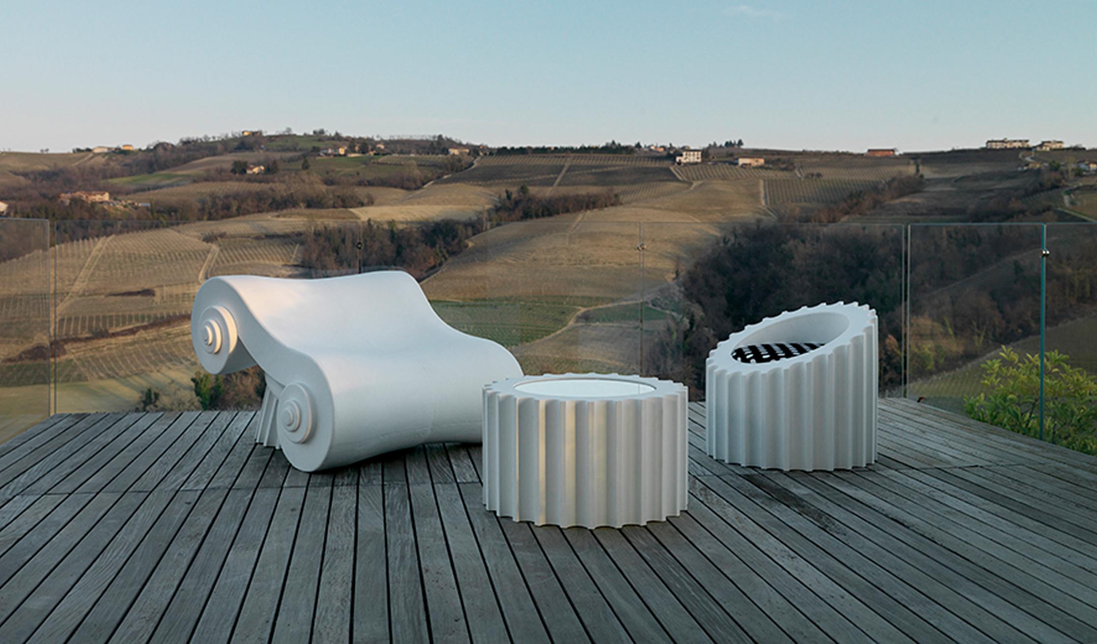 Modern Armchair Chaise Lounge Studio 65 Gufram Soft Polyurethane White For Sale 1
