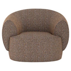Modern Armchair Frame in Wood Swivel Base Cover Removable Customisable