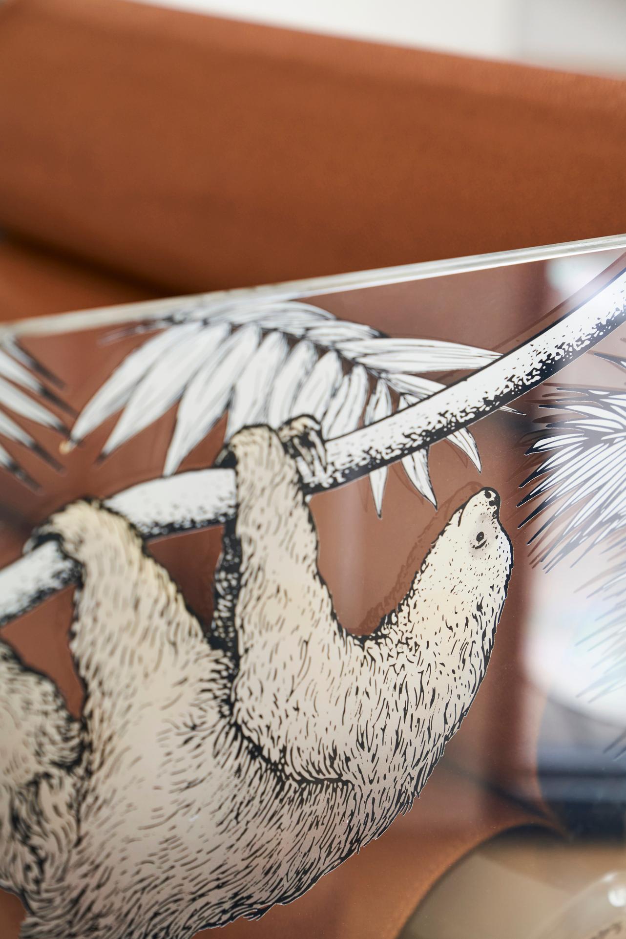 Modern Armchair in Tempered Glass Panels – MW02 Jungle Edition Neuf - En vente à Beaumont-Louestault, FR