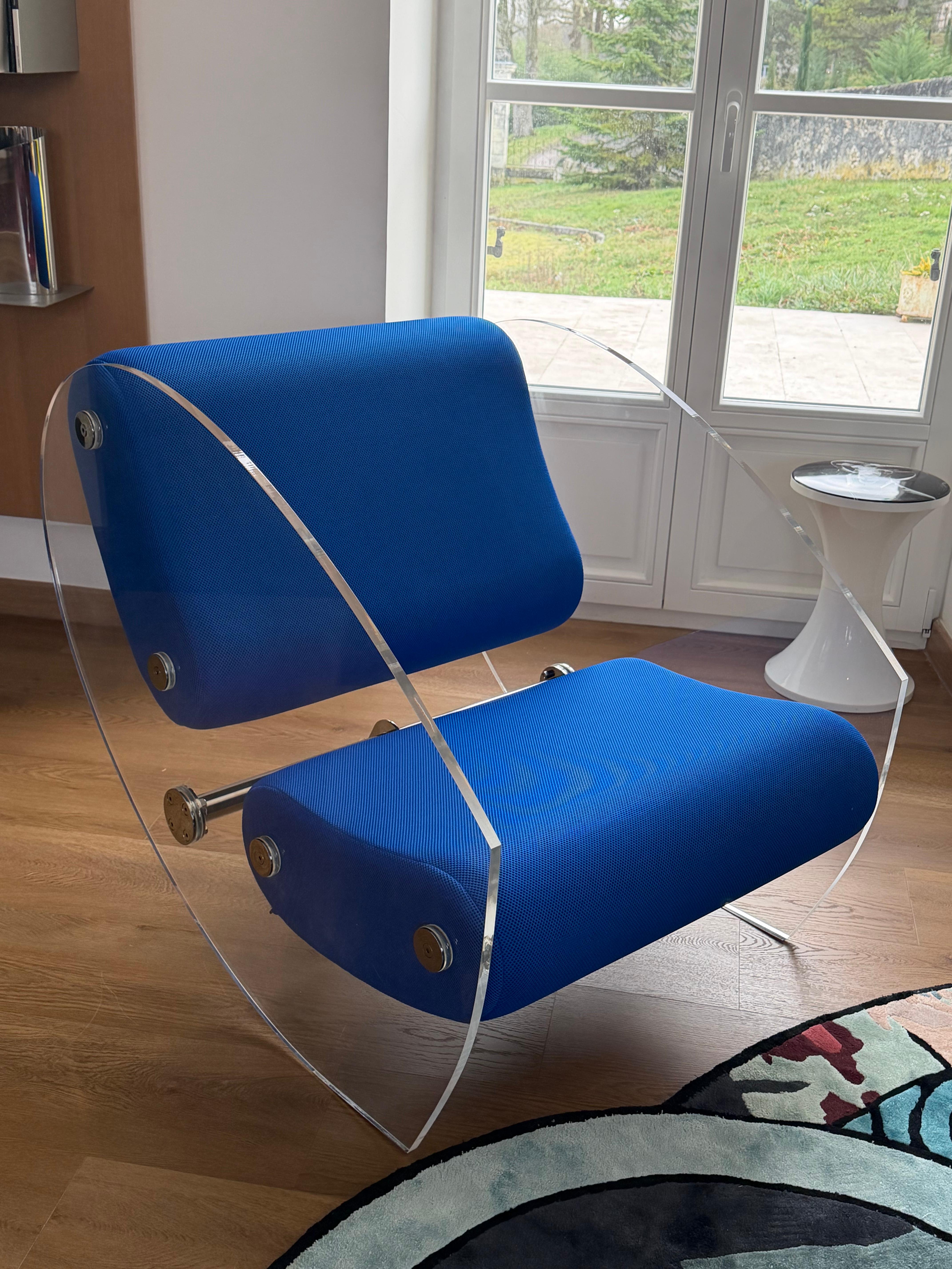 Francese Modern Armchair in Transparent Cast PMMA – MW07 Contemporary Design in vendita