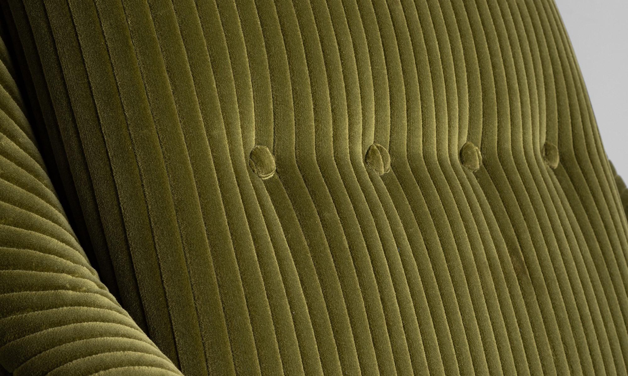 Upholstery Modern Armchair in Wide Wale Velvet Corduroy by Maharam, US Circa 1970