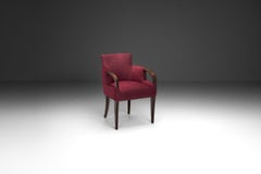 Fauteuil moderne avec revêtement rouge, Europe, années 1960