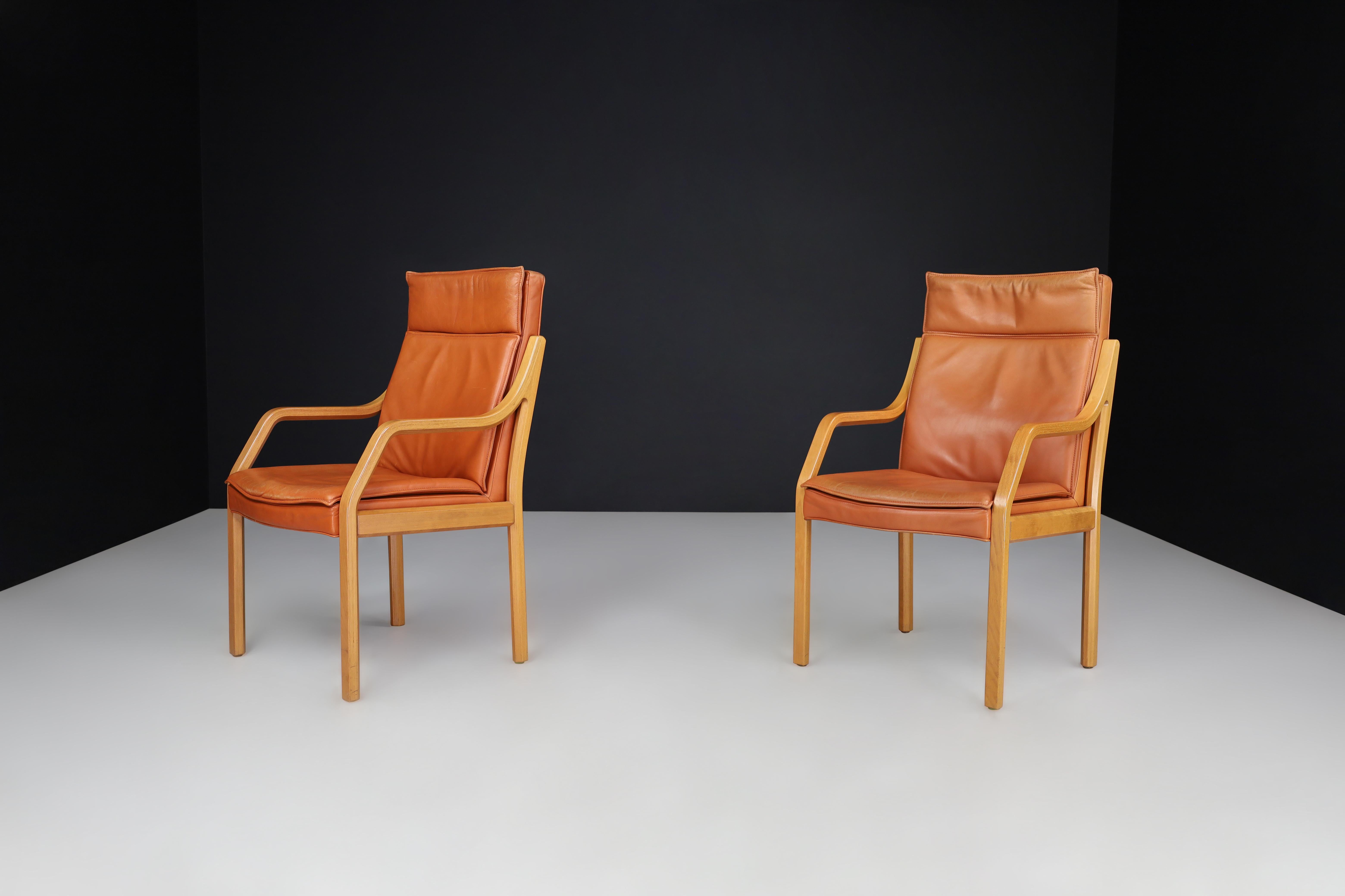 Walter Knoll Set of 16 Dining Room Chairs in Bentwood and Leather, Germany 1970s For Sale 9