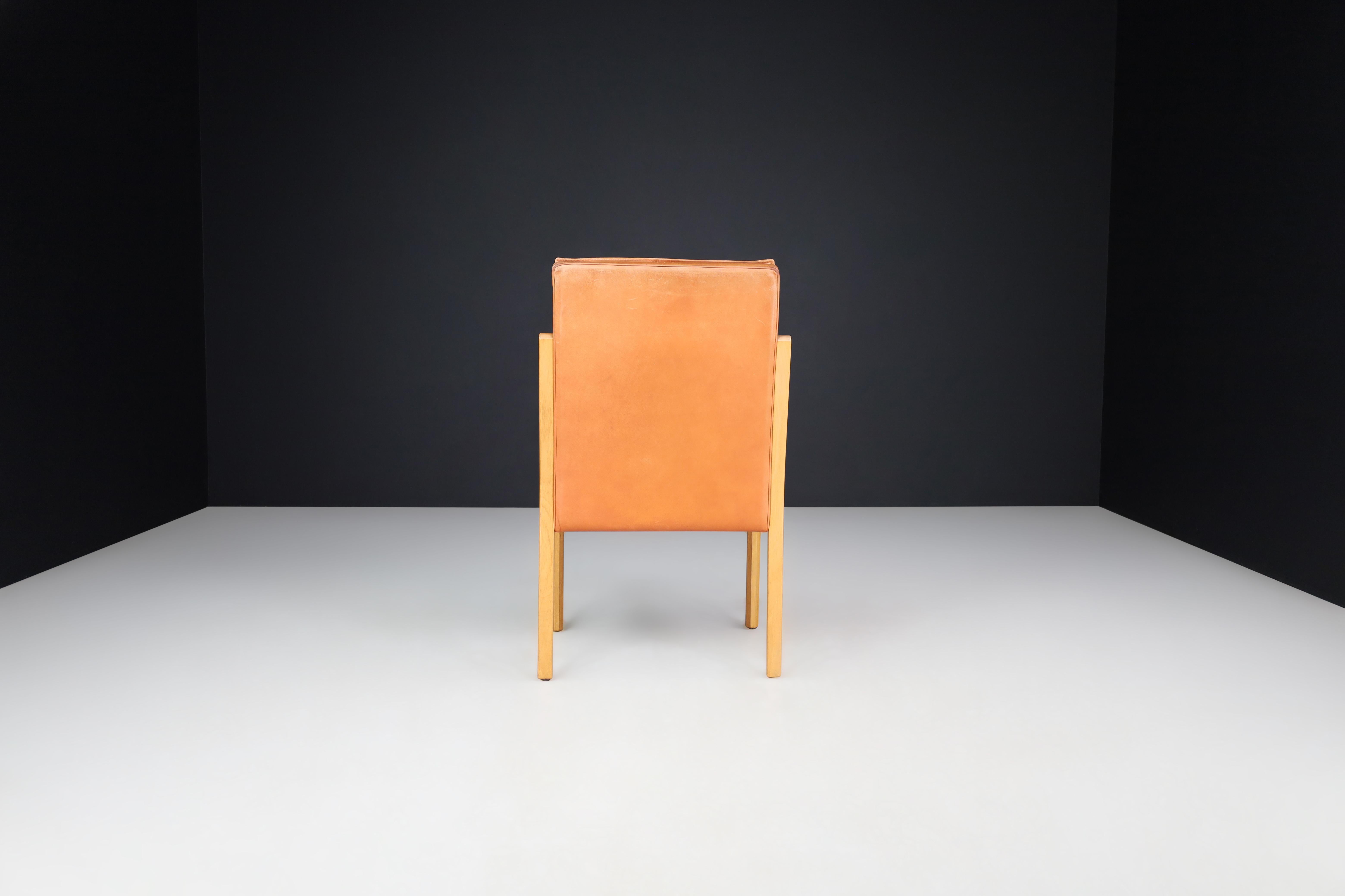 Late 20th Century Walter Knoll Set of 16 Dining Room Chairs in Bentwood and Leather, Germany 1970s For Sale