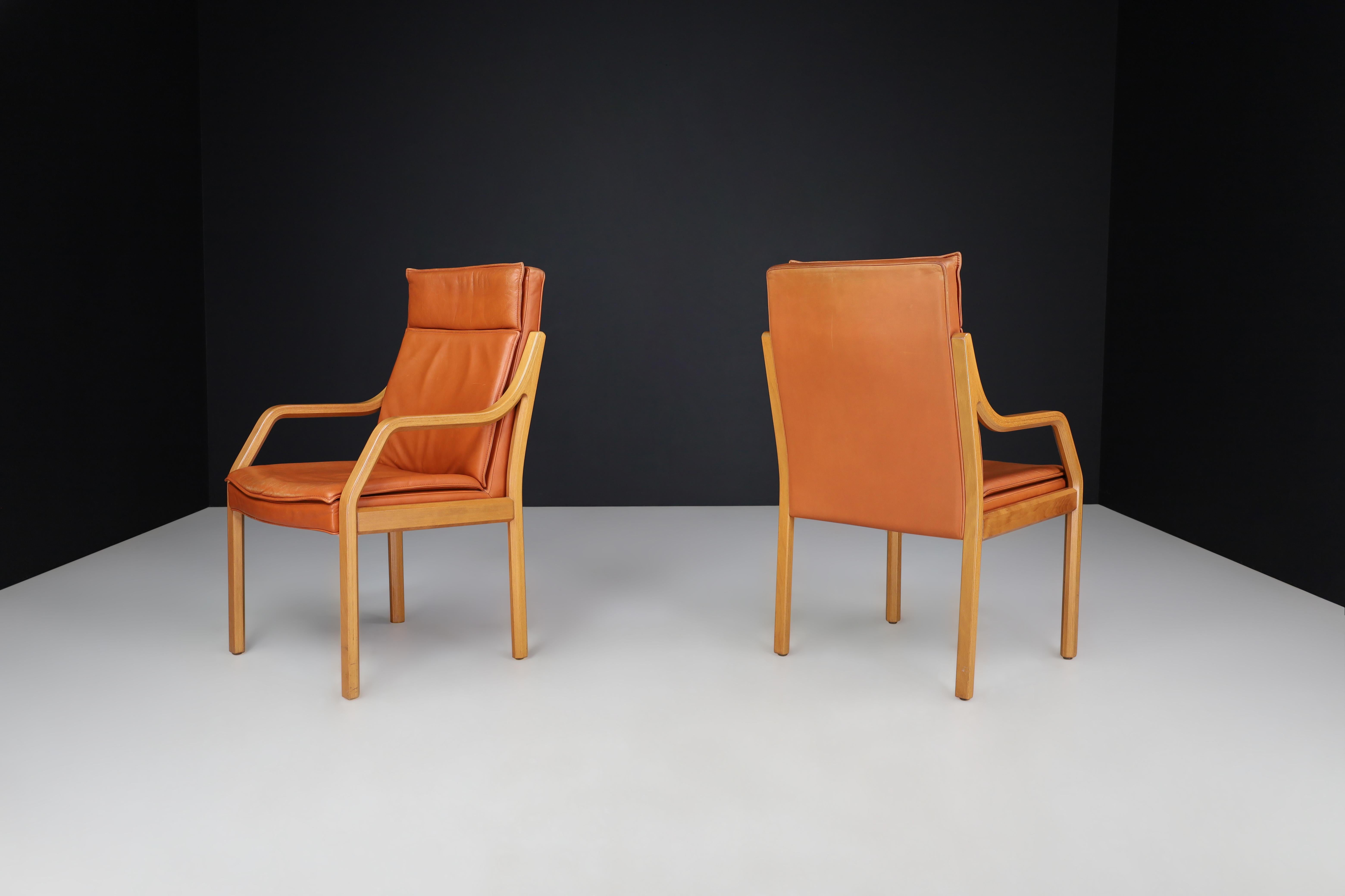 Walter Knoll Set of 16 Dining Room Chairs in Bentwood and Leather, Germany 1970s For Sale 6