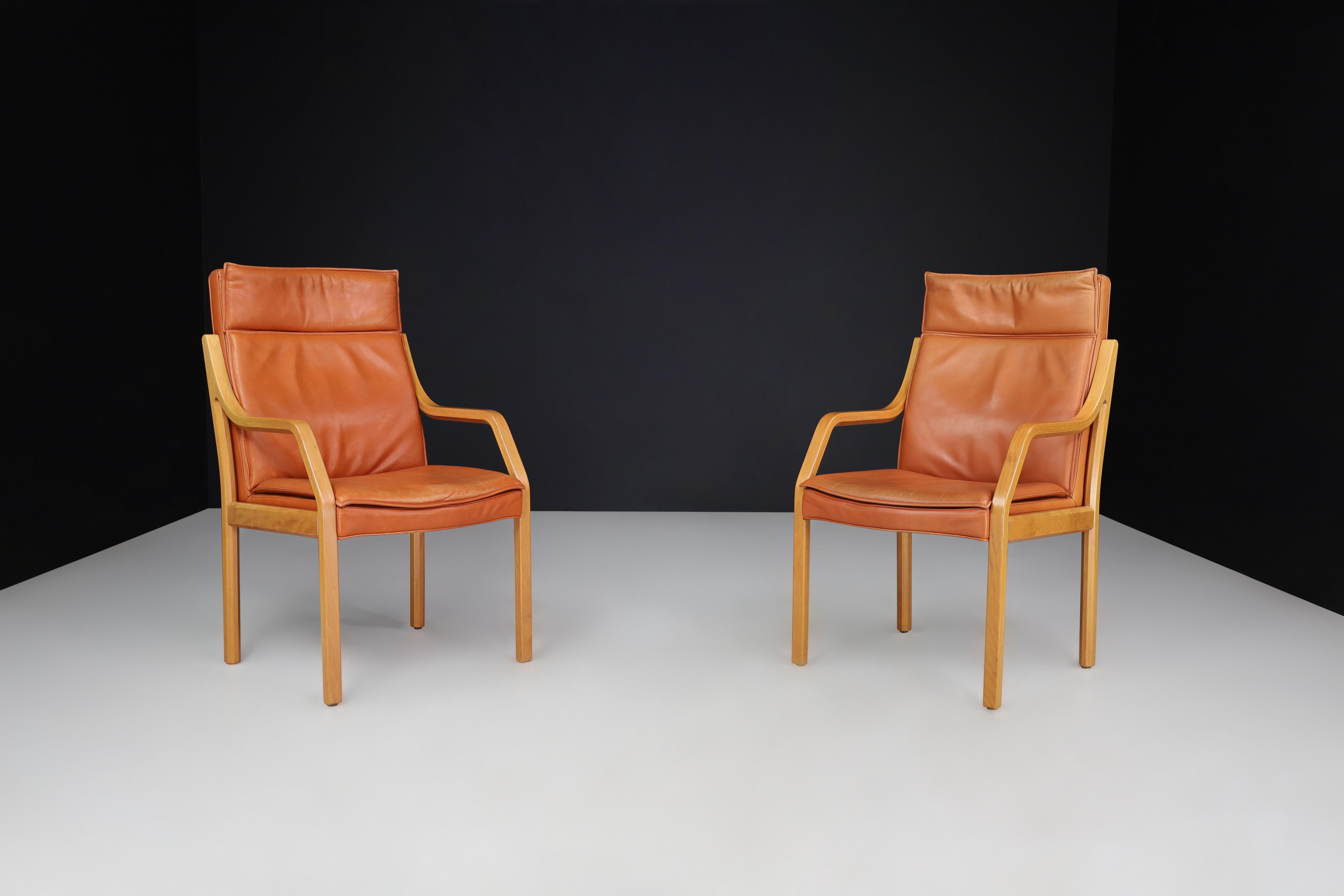 Walter Knoll Set of 16 Dining Room Chairs in Bentwood and Leather, Germany 1970s For Sale 5